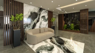 پروژه ساختمانی و معماری مجتمع مسکونی باهنر